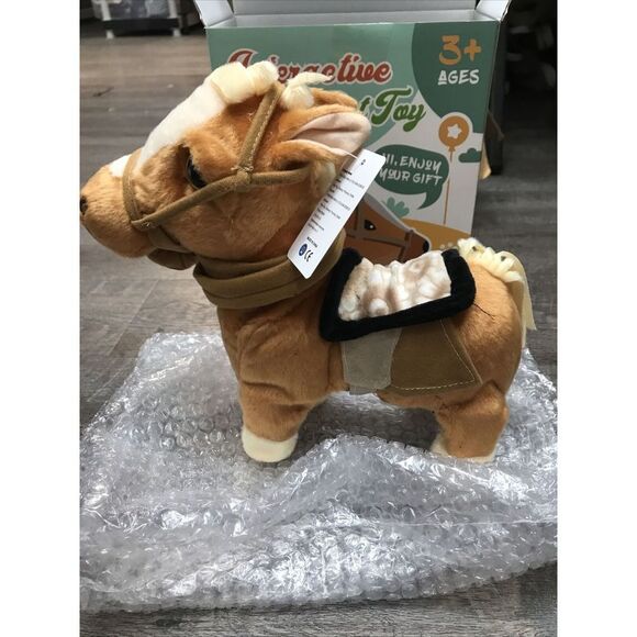 Marsjoy Interactive Plush Brown Horse Toy Talking Singing Leash New - Picture 3 of 7